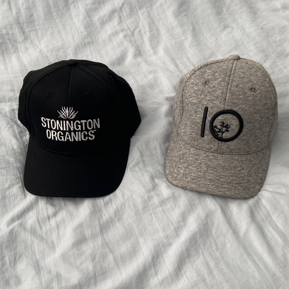Stonington Organics Black Cap and Gray Cap Set